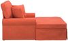 vidaXL Chaise Lounge mit Rock mit Kissen 3 pcs Rot-Orange Cordstoff 42022953 Bild 5