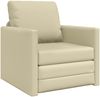 vidaXL Schlafsofa 60cm Creme Kunstleder 4106631 Bild 2