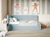 Selsey Fanko –Jugendbett 90x200 cm mit Kopfteil links, Samt, Hellblau Bild 2