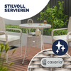 CASARIA® Polyrattan Balkontisch Beistelltisch Ø 60cm Grau Beige Bild 4
