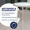 CASARIA® Polyrattan Balkontisch Beistelltisch Ø 60cm Grau Beige Bild 2