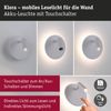 LED Akkuwandleuchte Kiora 2700K 80lm / 50lm 3,7V 0,6W / 0,7W dimmbar Weiß Bild 2