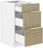 Unterschrank 40 Lara Cappuccino Hochglanz Küchenzeile Küchenblock Soft-Close Bild 2