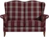 Sofa 2-Sitzer Katria Bezug Flachgewebe Buche nussbaum / rot 22859 Bild 2