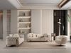 Sitzgruppe/Sofa Set - Wohnzimmergarnitur "Verbena" 3+3+1-Beige, 3x Sofa, 2x Sessel Bild 1