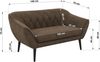 Polstersofa PIRS 2 Skandinavisches Sofa 2-Sitzer, Sofa mit Wellenfederung, Breite 140 cm, schwarze Füße Hoher Sitzkomfort - Braun Velvet Bild 5