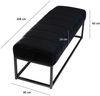Sitzbank Samt Schwarz 108x40x40 cm Flur Polsterbank mit Metallgestell, Design... Bild 3