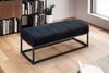 Sitzbank Samt Schwarz 108x40x40 cm Flur Polsterbank mit Metallgestell, Design... Bild 2