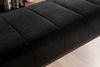 Sitzbank Samt Schwarz 108x40x40 cm Flur Polsterbank mit Metallgestell, Design... Bild 5