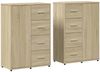 vidaXL Sideboards 2 Stk. Sonoma-Eiche 60x31x84 cm Holzwerkstoff 3276590 Bild 2
