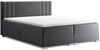 MEBLINI Boxspringbett ALBA 140x200 cm mit Bettkasten - H3P/Dunkelgrau Samt Polsterbett - Doppelbett mit Topper & Taschenfederkern-Matratze Bild 2