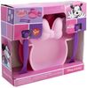 Disney Minnie Mouse Kindergeschirr-Set 4-teilig – Teller, Schale & Besteck in Geschenkbox Bild 2