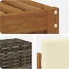 vidaXL Outdoor-Sofagarnitur 5 pcs Natur und Creme Massivholz Akazie 3384006 Bild 5