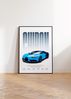 Hypercar Poster Blau · Geschenkidee · Luxus Sportwagen Wandbild · Deko Print ohne Rahmen - 100 x 150cm Bild 4