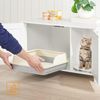 HOOBRO Katzenschrank Katzenklo Schrank Sitzbank Weiß 78,5x44,5x46cm Bild 5