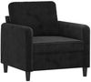 vidaXL Sessel mit Hocker Schwarz 60 cm Samt 3201169 Bild 4
