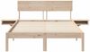 vidaXL Bettrahmen mit Kopfteil Braun 120 x 200 cm Massives Kiefernholz 873448 Bild 5