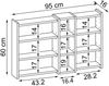 Roomart LOTUS-I-95 Badmöbel - nur Spiegelschrank - H 60 x B 16 x T 95 cm • Anthrazit-Eiche Bild 5