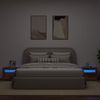 vidaXL Nachttische 2 Stk. mit LEDs Altholz-Optik 60x35x40 cm 3329161 Bild 5