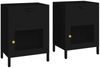 vidaXL Nachttische 2 Stk. Schwarz 40x30x54,5 cm Stahl und Glas 3095202 Bild 2