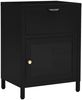 vidaXL Nachttische 2 Stk. Schwarz 40x30x54,5 cm Stahl und Glas 3095202 Bild 3
