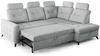 Ecksofa Schlafsofa Sofa WENDIE Stoff Hold Me Hellgrau Ottomane Rechts Bild 3