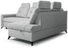 Ecksofa Schlafsofa Sofa WENDIE Stoff Hold Me Hellgrau Ottomane Rechts Bild 4