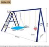 Merax Multifunktionales Outdoor-Schaukel-Set – 3 Schaukeln + Klettergerüst + Basketballkorb, Outdoor-Schaukel-Kombination, Hängeschaukel, Gurt-Schaukel, Kletterseil-Schaukel, ein Outdoor-Spielparadies Bild 4