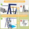 Merax Multifunktionales Outdoor-Schaukel-Set – 3 Schaukeln + Klettergerüst + Basketballkorb, Outdoor-Schaukel-Kombination, Hängeschaukel, Gurt-Schaukel, Kletterseil-Schaukel, ein Outdoor-Spielparadies Bild 5