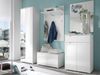 Garderobenpaneel >Suzette< in weiß-glänzend aus MDF - 80x119x30cm (BxHxT) Bild 2
