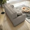 Wohnero24 Lirena 3 Schlafsofa 155x95 cm mit Bettfunktion 133x195 cm – 2-3 Sitzer Cord Sofa ausziehbar mit Bettkasten, kleines Schlafsofa für Wohnzimmer - Hellgrau Bild 2