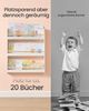 SONGMICS Bücherregal Kinder, Kinderregal mit 3 Ebenen, Spielzeugregal, Wandregal, für Kinderzimmer, Spielzimmer, weiß-naturfarben Bild 2