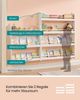 SONGMICS Bücherregal Kinder, Kinderregal mit 3 Ebenen, Spielzeugregal, Wandregal, für Kinderzimmer, Spielzimmer, weiß-naturfarben Bild 3
