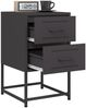 vidaXL Nachttische 2 Stk. Schwarz 36x39x60,5 cm Stahl 846459 Bild 4