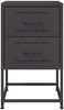 vidaXL Nachttische 2 Stk. Schwarz 36x39x60,5 cm Stahl 846459 Bild 5