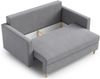 AX LIVING Sofa Modern Shurton 155 cm Grau Samt – Elegante 2-Sitzer Bild 2