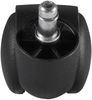 Bürostuhlrollen 5er Set Schwarz 50mm Weichboden 11mm Stift Bild 4