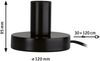 Paulmann No. 79758 Tischleuchte Haldor Schwarz 95mm E27 ohne Leuchtmittel Bild 2