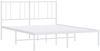 Doppelbett, Bettgestell Modernen mit Kopfteil Metall Weiß 135x190 cm d653e Bild 4