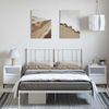 Doppelbett, Bettgestell Modernen mit Kopfteil Metall Weiß 135x190 cm d653e Bild 3