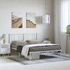 Doppelbett, Bettgestell Modernen mit Kopfteil Metall Weiß 135x190 cm d653e Bild 2
