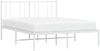 Doppelbett, Bettgestell Modernen mit Kopfteil Metall Weiß 135x190 cm d653e Bild 5