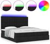 vidaXL Ottoman-Bett mit Matratzen & LEDs Schwarz 180x200 cm Stoff 3314585 Bild 5