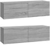 4-tlg. TV-Schrank-Set Grau Sonoma Holzwerkstoff [3114540] Bild 4