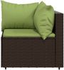 vidaXL 4-tlg. Garten-Lounge-Set mit Kissen Braun Poly Rattan 319831 Bild 5