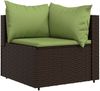 vidaXL 4-tlg. Garten-Lounge-Set mit Kissen Braun Poly Rattan 319831 Bild 4