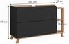 Waschbeckenunterschrank Karen Sonoma/Anthrazit 100 x 65 cm mit 2 Schubladen Vicco Bild 2