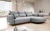 Selsey 'Oblivio' Ecksofa mit Schlaffunktion, Bettkasten, Samt wasserabweisend, Ottomane rechts, Grau Bild 2