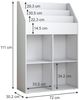Kinderregal Conny Weiß 72 x 111 cm mit 4 Ablagen für Faltboxen Vicco Bild 3