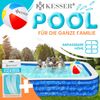 KESSER® Aufblasbarer Pool Familienpool für Kinder und Erwachsene Gartenschwimmbad Familienschwimmbad Sommer Planschbecken Füllmenge Kinderfreundlich Entwässerungslöcher Blau, 2.4 Meter Bild 2